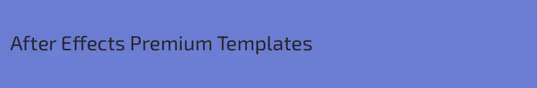After Effects Premium Templates